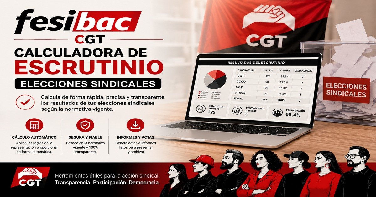 Calculadora Escrutinio Elecciones Sindicales